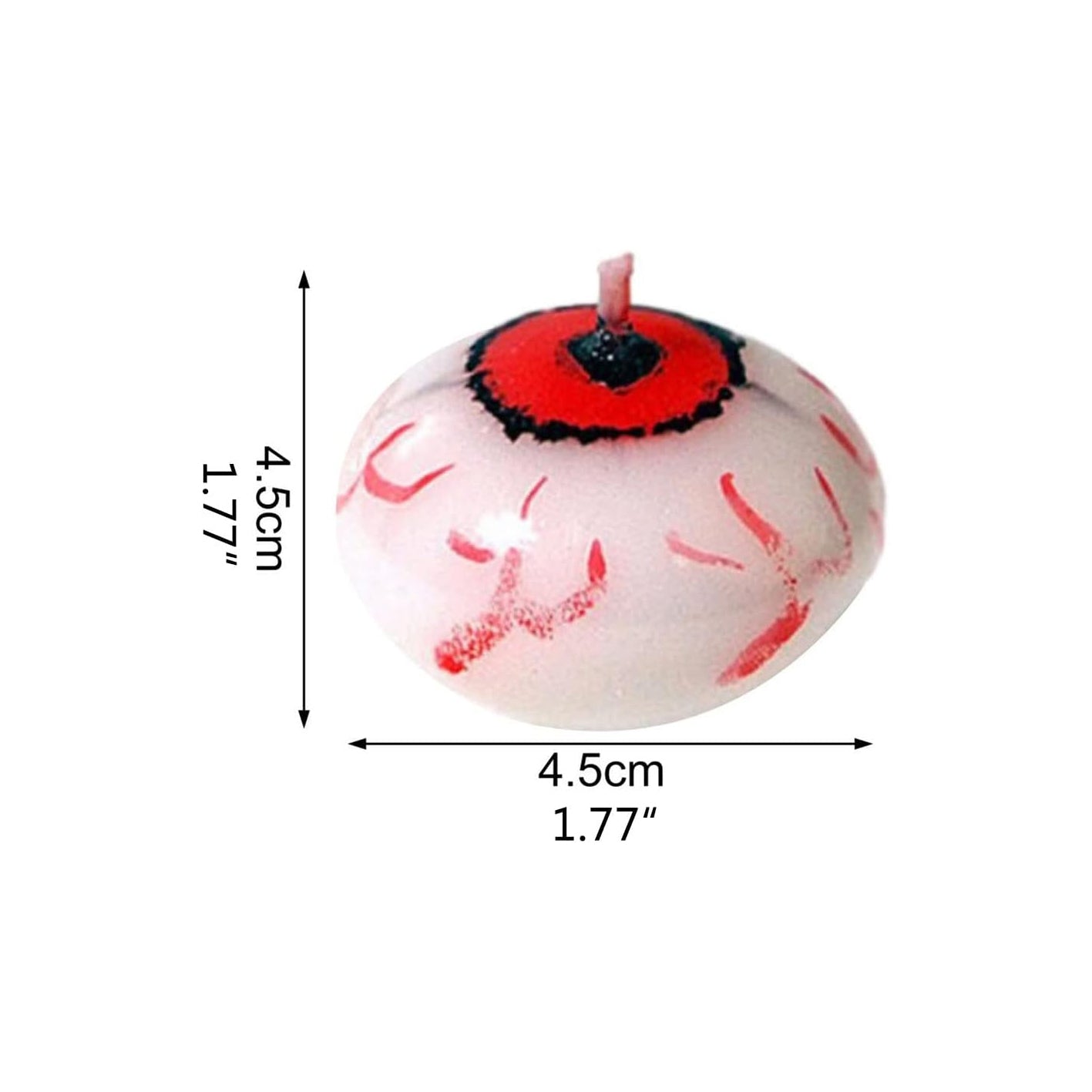 3 Pack Halloween Candles Decor, Halloween Round Eyeball Burning Candle Scary Eyeball Floating Eyeball Candles Halloween Party Decorations Table Candles Halloween Decor