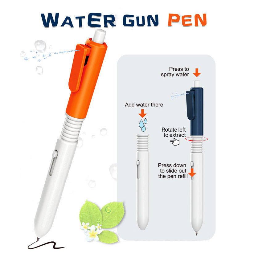 Shake The Sound Of The Same Paragraph Water Spray Toy Pen Water Spray Writing Dual-purpose Pen Students Spoof Ballpoint Pen Mini Water Gun Props